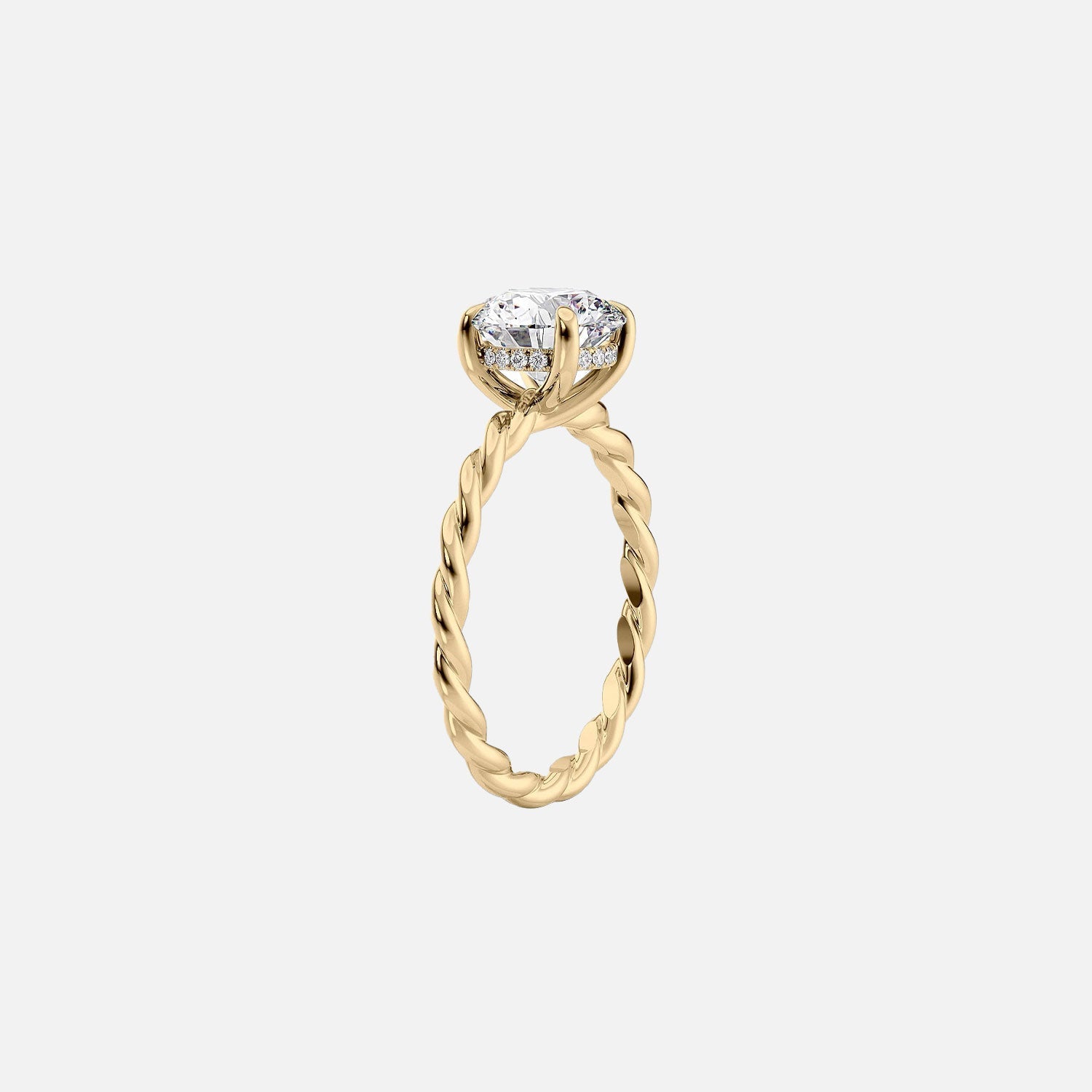  The Alice Princess Lab Diamond Ring 14k Yellow Gold 002