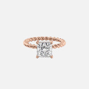  The Alice Princess Moissanite Ring 14k Rose Gold 001