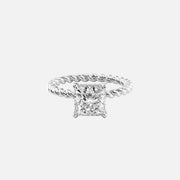  The Alice Princess Moissanite Ring 18k White Gold 001