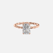  The Alice Radiant Lab Diamond Ring 14k Rose Gold 001