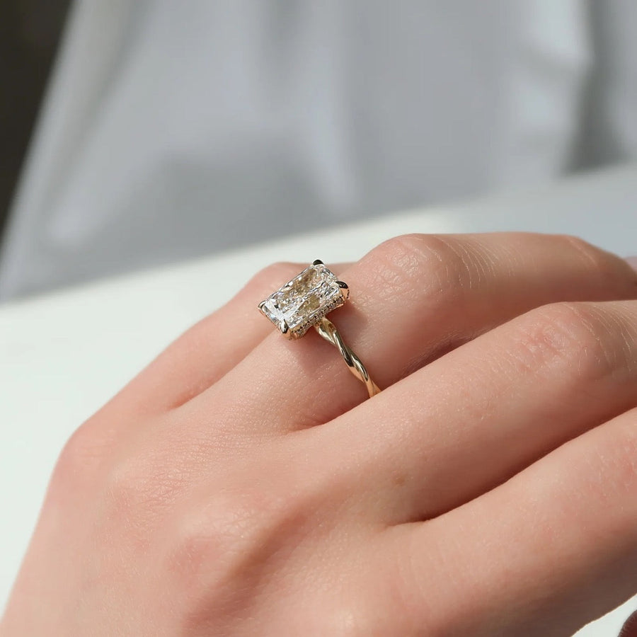  The Alice Radiant Lab Diamond Ring 14k Yellow Gold 004 Final