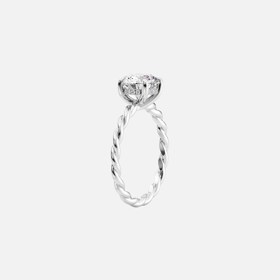  The Alice Radiant Moissanite Ring 18k White Gold 002