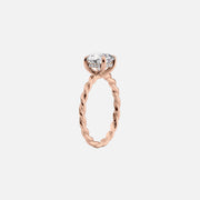  The Alice Round Lab Diamond Ring 14k Rose Gold 002