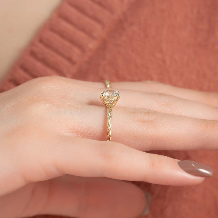  The Alice Round Lab Diamond Ring 14k Yellow Gold 004 Final