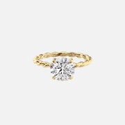  The Alice Round Lab Diamond Ring 18k Yellow Gold 001