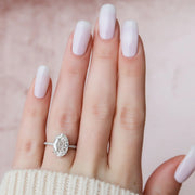  The Aline Oval Moissanite Ring 18k White Gold 003