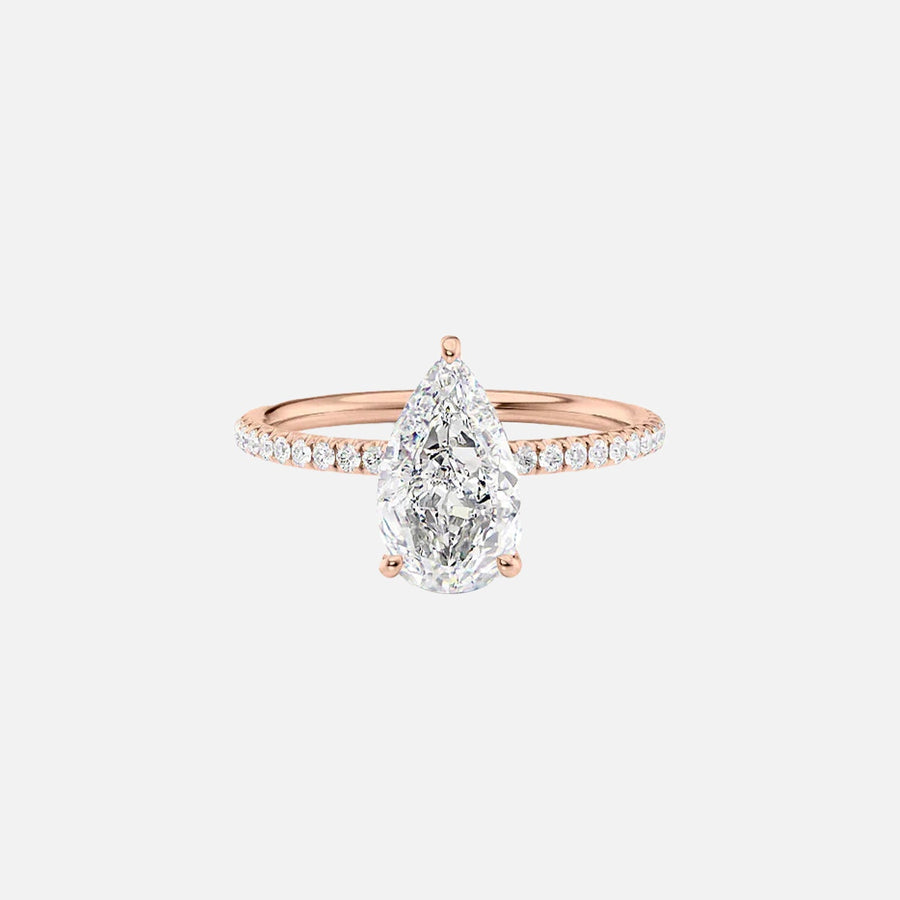  The Aline Pear Lab Diamond Ring 18k Rose Gold 001
