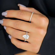  The Aline Pear Lab Diamond Ring 18k White Gold 003