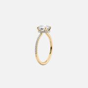  The Aline Pear Moissanite Ring 18k Yellow Gold 002