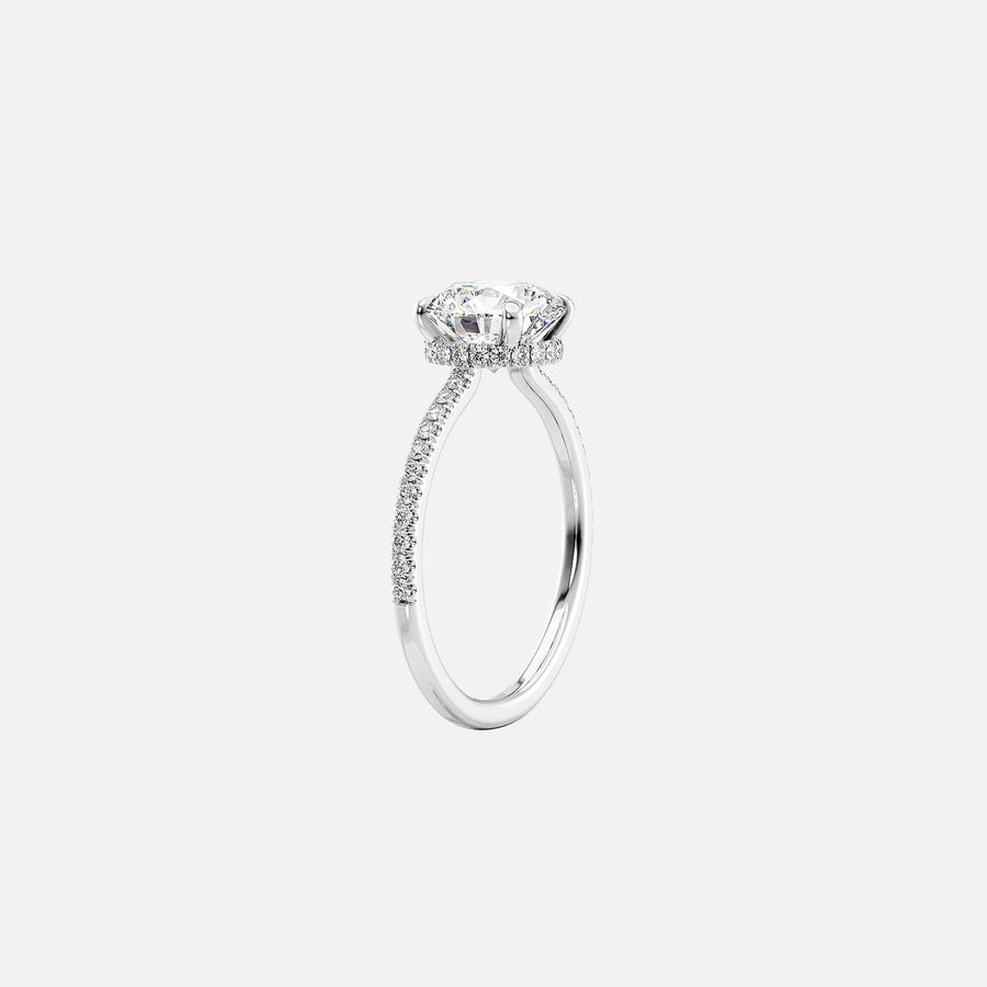  The Aline Princess Lab Diamond Ring 14k White Gold 002