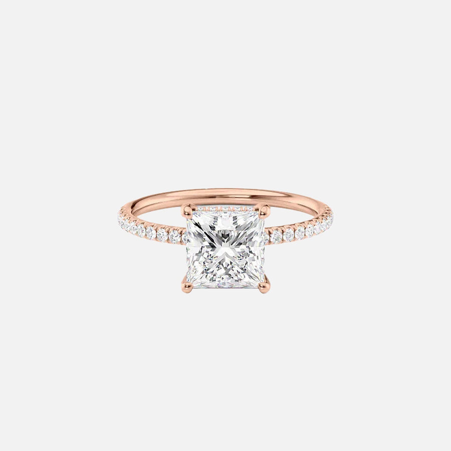  The Aline Princess Moissanite Ring 18k Rose Gold 001