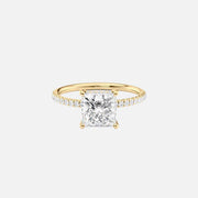  The Aline Princess Moissanite Ring 18k Yellow Gold 001