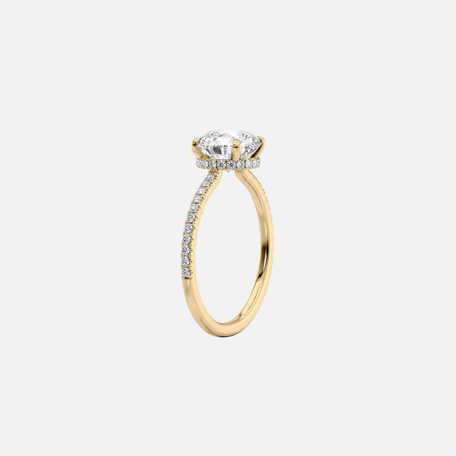  The Aline Radiant Lab Diamond Ring 14k Yellow Gold 002