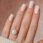  The Aline Round Moissanite Ring 18k Rose Gold 003