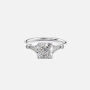  The Amber Cushion Lab Diamond Ring 14k White Gold 001