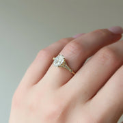  The Amber Oval Lab Diamond Ring 14k Yellow Gold 004