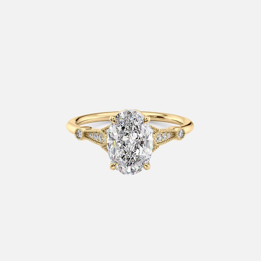  The Amber Oval Moissanite Ring 18k Yellow Gold 001