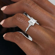  The Amber Princess Moissanite Ring 18k White Gold 005 Final