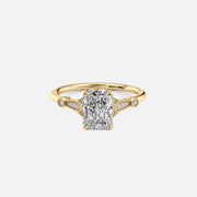  The Amber Radiant Moissanite Ring 18k Yellow Gold 001