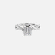  The Angelina Emerald Lab Diamond Ring 14k White Gold 001