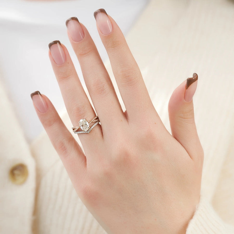  The Angelina Oval Lab Diamond Ring 18k Rose Gold 003
