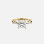  The Angelina Princess Lab Diamond Ring 18k Yellow Gold 001