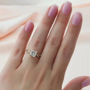  The Angelina Princess Moissanite Ring 14k Yellow Gold 003
