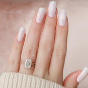  The Angelina Radiant Moissanite Ring 14k Rose Gold 003