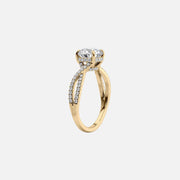  The Angelina Round Lab Diamond Ring 14k Yellow Gold 002