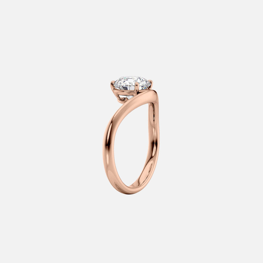  The Berta Emerald Lab Diamond Ring 14k Rose Gold 002
