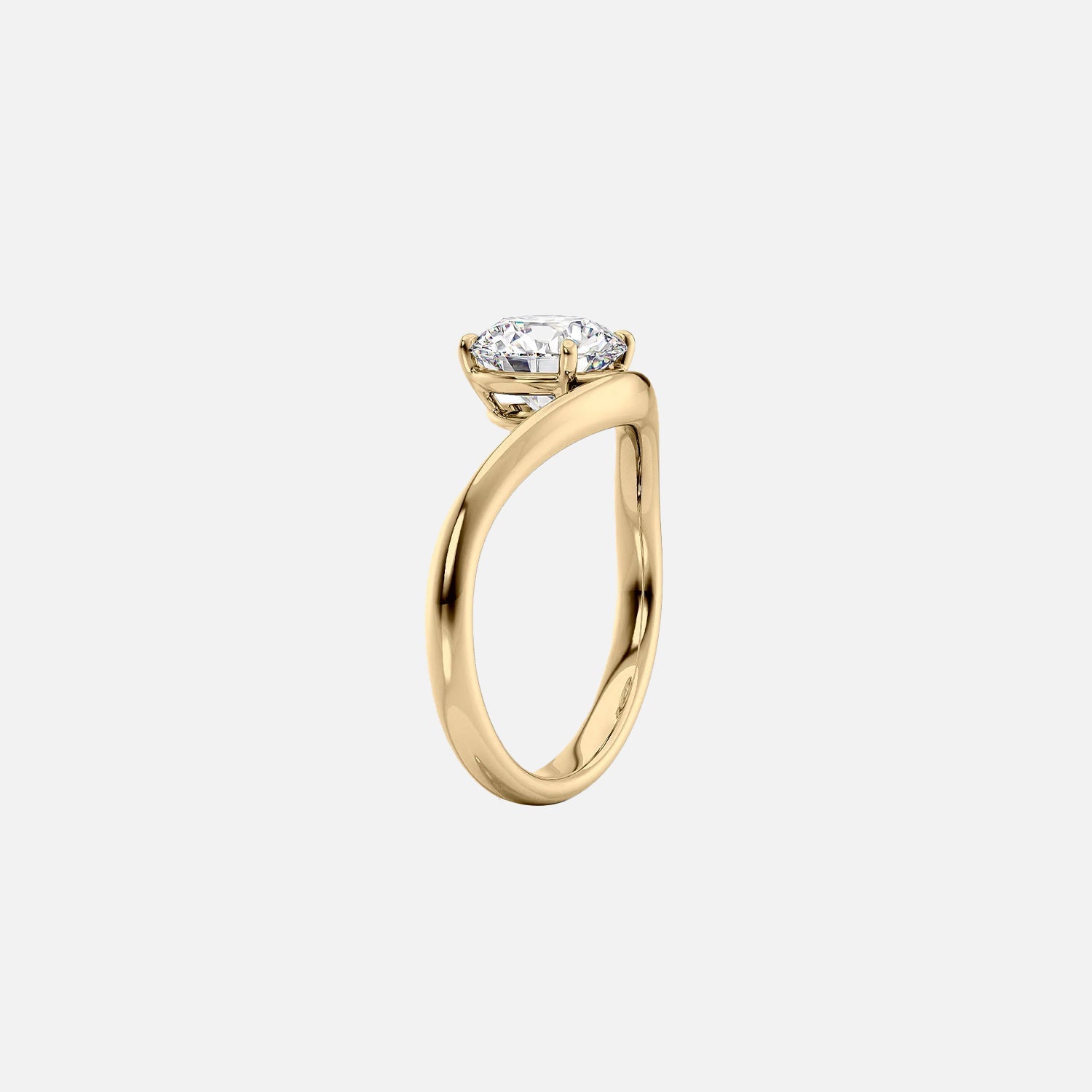  The Berta Radiant Lab Diamond Ring 14k Yellow Gold 002