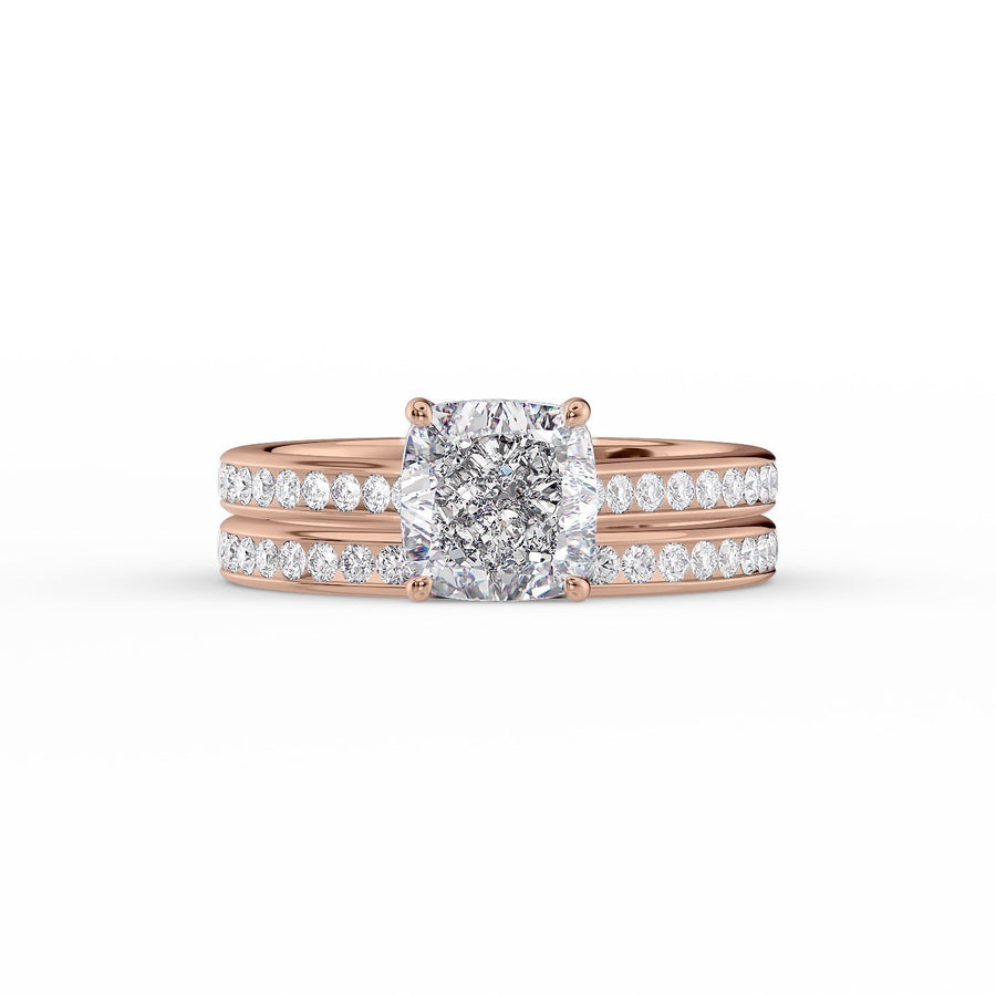  The Cameron Cushion Moissanite Ring 14k Rose Gold 003