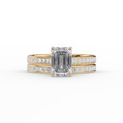  The Cameron Emerald Moissanite Ring 18k Yellow Gold 003