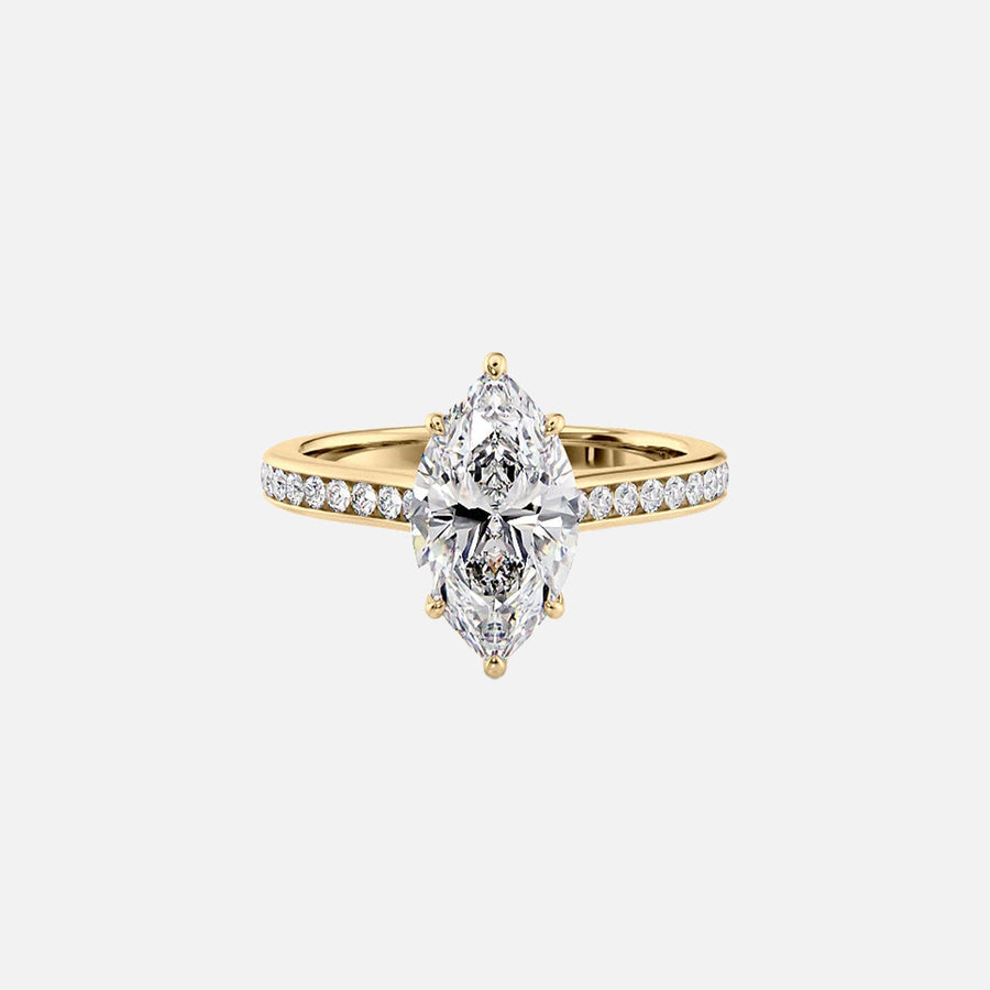  The Cameron Marquise Moissanite Ring 18k Yellow Gold 001