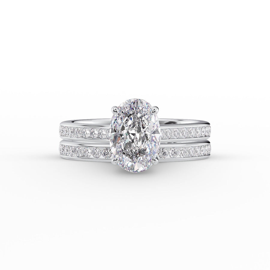  The Cameron Oval Lab Diamond Ring 14k White Gold 003