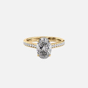 The Cameron Oval Lab Diamond Ring 14k Yellow Gold 001