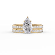  The Cameron Pear Moissanite Ring 14k Yellow Gold 003