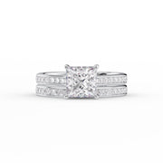  The Cameron Princess Moissanite Ring 14k White Gold 003