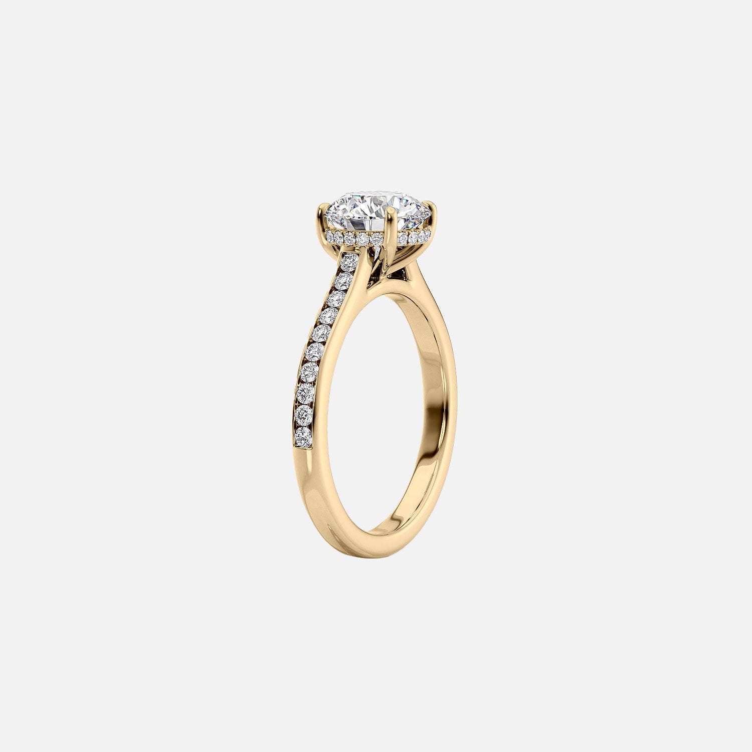  The Cameron Radiant Lab Diamond Ring 14k Yellow Gold 002