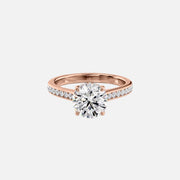  The Cameron Round Lab Diamond Ring 18k Rose Gold 001