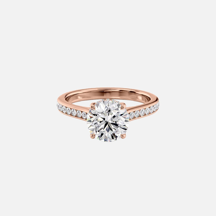  The Cameron Round Lab Diamond Ring 18k Rose Gold 001