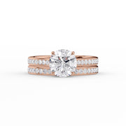  The Cameron Round Lab Diamond Ring 18k Rose Gold 003