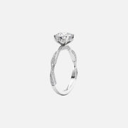  The Caroline Cushion Lab Diamond Ring 14k White Gold 002