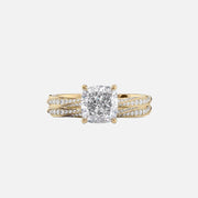  The Caroline Cushion Lab Diamond Ring 14k Yellow Gold 003