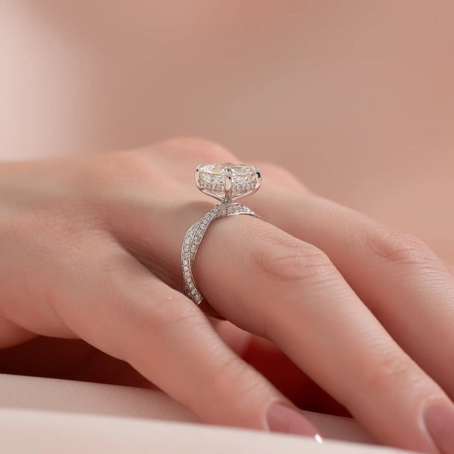  The Caroline Cushion Moissanite Ring 14k White Gold 005 Final