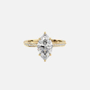The Caroline Marquise Lab Diamond Ring 14k Yellow Gold 001