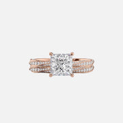  The Caroline Princess Lab Diamond Ring 18k Rose Gold 003