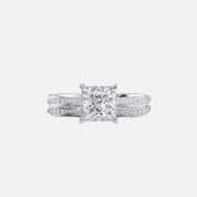  The Caroline Princess Moissanite Ring 14k White Gold 003
