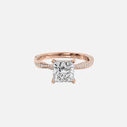  The Caroline Princess Moissanite Ring 18k Rose Gold 001