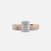  The Caroline Radiant Lab Diamond Ring 18k Rose Gold 003